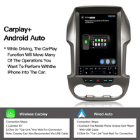 Autoradio Android 14 de 12,1 pouces pour Ford Ranger F250 2011-2015, lecteur multimédia stéréo, navigation GPS, Carplay, unité principale