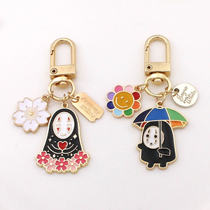 سلسلة مفاتيح معدنية مطلية بالمينا الصلبة والناعمة بتصميم زهرة من سبائك الزنك للبيع بالجملة من المصنع، حلية حقيبة نسائية، حلقات مفاتيح مخصصة - Product Image 3