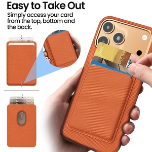 Coque de téléphone tissée technologique Business pour iPhone 17 16 15 14 13 12 Pro Max 17 Air avec porte-cartes magnétique et protection antichoc - Product Image 3