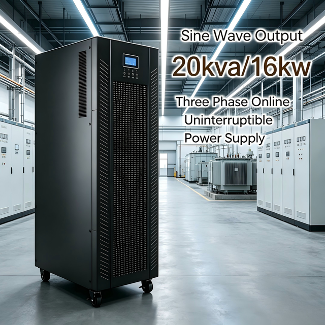 16KW 3Phase Online UPS,Pure Sine Wave Uninterruptible Power Supply for Industrial Plant & Large Data Center Equipment Protection