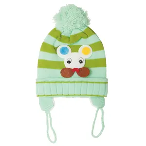Factory Supplier Newborn Baby Hats 100% Pure Kinted Winter Unisex Baby Caps On Sale
