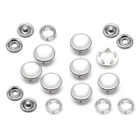 Boutons-pression transparents en perle, style à tige, 15 mm, en métal, pour chemises, jeans, sacs à main et accessoires vestimentaires
