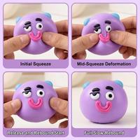 Jouet Squishy Visage de Chien Southpeak 10cm 150g, Balle Anti-Stress Mochi à Remontée Lente, Jouet Sensoriel à Presser pour la Concentration et le Soulagement de l'Anxiété