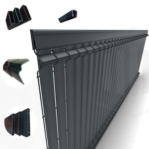 Anti-UV Les <span class=keywords><strong>Lattes</strong></span> Clôture de Jardin <span class=keywords><strong>Occultation</strong></span> Kit PVC pour Panneaux Rigides de Clôture - Product Image 6