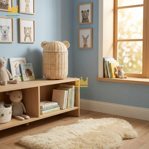 Hot Sale Cute Animal Shaped Rattan <b>Storage</b> <b>Basket</b> With Lid Eco-Friendly Handwoven For Children's <b>Toy</b> <b>Storage</b> - Product Image 3