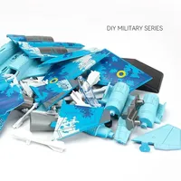 Série militaire créative 1/72, avion de chasse lourd multi-roles russe Sukhoi Su-27 Flanker, modèle de blocs de construction, jouets pour garçons
