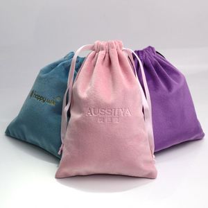 High Quality Velvet <b>Pouch</b> Multiple Colors Velvet <b>Drawstring</b> <b>Pouch</b> Recyclable Velvet <b>Pouch</b> for Jewelry Storage - Product Image 4
