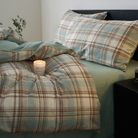 Parure de lit légère 100 % coton, motif géométrique moderne, écologique, 200 fils, toutes saisons, toucher agréable, qualité supérieure, essentiels de qualité supérieure