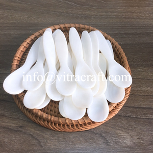 Lujosa cuchara de nácar tradicional, cuchara de caviar, cuchara de ostra tamaño 9,5 cm hecho a mano Vietnam - Product Image 5