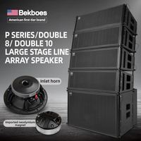 Bekboes P210 400w Dual 10 Inch Tweeter Passive Line Array Full Range Speaker for Stage