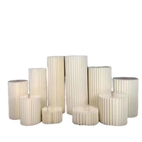 Support romain de table à dessert cylindrique pliable en papier pour accessoires de mariage
