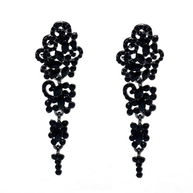 Fashionable Crystal Statement Dangle Earrings Alloy Diamond Glass Earrings Crystal Earrings Long Pendant