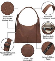 Benutzerdefiniertes Logo Nylon-Halbmondtasche Großhandel Lässige Schultertasche Große Kapazität Crossbody Hobo Casual Umhängetasche