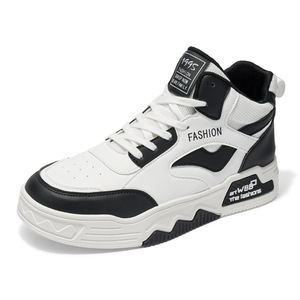 Baskets décontractées mi-montantes pour hommes Fashion Wb6, style basketball, bout rond, à lacets, semelle en caoutchouc EVA, toutes saisons - Product Image 1