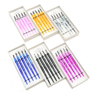 Kit de stylos à tremper, outils de <span class=keywords><strong>calligraphie</strong></span> en bois de rose, <span class=keywords><strong>stylo</strong></span> fontaine à pointes parallèle classiques, ensemble de stylos de <span class=keywords><strong>calligraphie</strong></span> <span class=keywords><strong>arabe</strong></span> anciens - Product Image 5