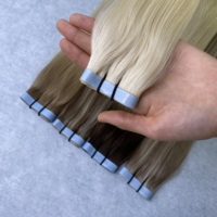 Extensions de cheveux à bandes adhésives en cheveux humains doublement tirés, donneur unique, cheveux bruts, mini extensions de cheveux à bandes adhésives