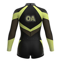 Tenues de cheerleading personnalisées orange et jaune pour enfants (Spandex/Polyester) pour les célébrations scolaires