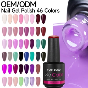 Best Selling Mixed Colors UV Gel Nail Polish 15ml Compatible With Base And <b>Top</b> <b>Coat</b> Professional Manicure Nail Gel - Product Image 1