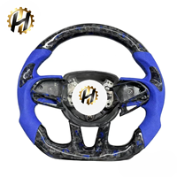Volant sport en fibre de carbone de luxe personnalisé HZ Factory 2015-2022 avec poignée de 40 mm et 4 branches pour mise à niveau Dodge Charger RTS