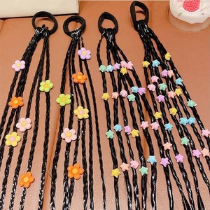 Fascia per capelli da ragazza con <span class=keywords><strong>trecce</strong></span> stile boxe, graziosa e alla moda, con <span class=keywords><strong>trecce</strong></span> a coda di cavallo alta e decorazioni a stella e a cuore, parrucca con <span class=keywords><strong>trecce</strong></span> - Product Image 6