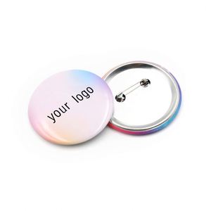 Spilla/Badge Personalizzabile OEM Mini Star a Forma di Cuore o Rotonda in Plastica o Latta da 45mm con Stampa Serigrafica del Logo - Product Image 4
