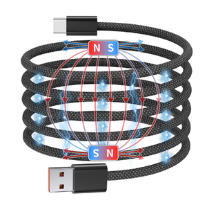 Cable de cargador rápido magnético 66W para iPhone 15 Cable de datos de tejido USB a C Cable de carga portátil para computadora portátil - Product Image 2