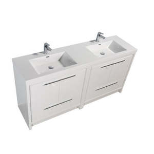 Meuble-lavabo double pour salle de bains flottant personnalisé pour salles de bains - Product Image 6