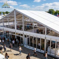 Carpa de Lujo Personalizada de Fábrica con Estructura de Aluminio Transparente y Permanente, Carpa para Eventos y Bodas de PVC Blanco