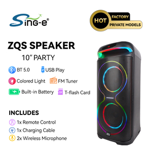 SING-E ZQS12201X Outdoor Stage Performance Home KTV PA BT Speaker Dual <b>Microphones</b> <b>Wireless</b> Charging Audio Power - Product Image 2