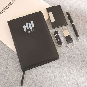 <b>A5</b> PU Leather Notebook Gift Set Custom Business <b>Notepad</b> with USB Drive & Keychain-Premium Corporate Gifts Digital Printing - Product Image 2