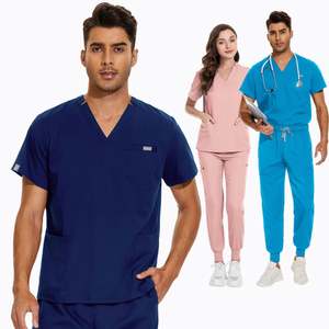 Vêtements médicaux pour salle d'opération, uniformes d'hôpital, ensemble de blouses médicales en fibre de bambou 100% unisexe, vente en gros - Product Image 5