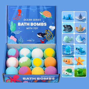 Bom Mandi Buatan Tangan untuk Anak-anak dengan Mainan Kejutan 100% Bahan Alami Melembapkan Bom Mandi <span class=keywords><strong>SPA</strong></span> Hadiah - Product Image 1