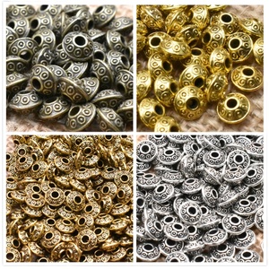 100 Stks/zak Antiek Goud Zilver Metaallegering Wiel Ronde Spacer Charm Kralen Losse Spacer Kralen Fit Diy Armband Sieraden Maken - Product Image 2