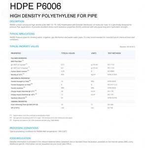 <b>Hdpe</b> High Density Polyethylene Extrusion Molding PE100 P6006 P60006Ad P6006NA <b>Hdpe</b> Granules Virgin <b>HDPE</b> Plastic Raw Materials - Product Image 4
