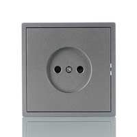 Placa de Pared de Plástico para PC, Acabado Mate, Tamaño 80*80, Estándar Europeo, Sin Conexión a Tierra, Tipo 2P, Enchufe de Pared, Certificado CE, RoHS, EMC