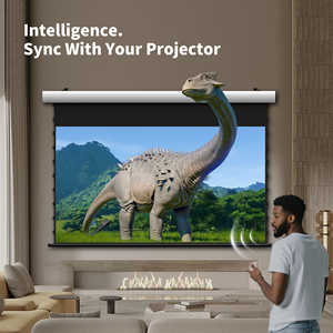 <span class=keywords><strong>Écran</strong></span> de projection motorisé électrique intelligent 4K 16:9 de 100 <span class=keywords><strong>pouces</strong></span> gris cristal pour dropshipping - Product Image 2