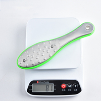 Lime à pieds double face en acier inoxydable à surface grainée, outil de pédicure pour le soin des pieds