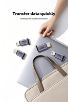 Adaptador USB2.0 480Mbps Micro USB C a Tipo C Macho Hembra, 12W 2.1A, Puerto de 8 Pines para Laptop, Teléfono Móvil, Carga Rápida, Transferencia de Datos