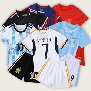 Venta al por mayor nueva 23-24 Miami Messi camiseta niños fútbol kit Ronaldo Jersey niños Argentina WorldCup equipo niños fútbol Jersey