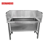 Wastafel Bar dapur mangkuk ganda baja tahan karat harga rendah dengan permukaan dipoles/disikat Dan dudukan untuk Hotel & restoran