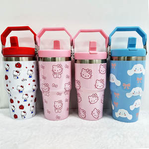 Mini Vaso Infantil Portátil, Botella de Agua Aislada con Diseño de Dibujos Animados, Taza de Bebida Aislada de Acero Inoxidable para Niños y Estudiantes - Product Image 1