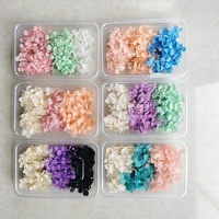 Grosir bunga hydrangea asli lilin aromaterapi bahan DIY bunga Pres kering untuk seni resin dan dekorasi kuku