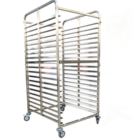 Étagère de four à 15 niveaux et 30 plateaux en acier inoxydable 201/304 pour la cuisson, le séchage et le refroidissement, avec frein et roues universelles