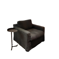 Fauteuil en lin amovible et lavable de style Wabi-Sabi pour maison d'hôtes, hôtel, auberge, petit appartement, salon, meubles de maison
