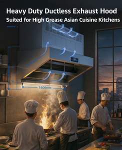 Campana Extractora para Cocina Comercial con Tanque <span class=keywords><strong>de</strong></span> Bomba <span class=keywords><strong>de</strong></span> Agua Integrado, Prefiltro y Precipitador Electrostático para Estaciones <span class=keywords><strong>de</strong></span> Barbacoa y Wok Comerciales - Product Image 3