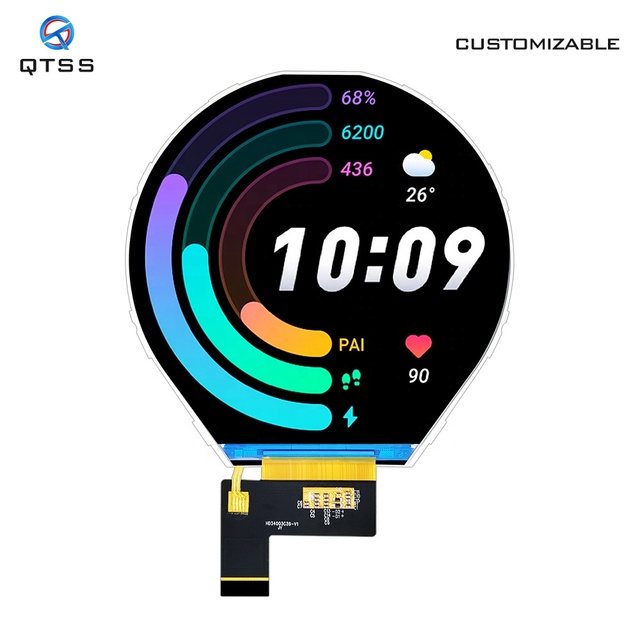 3.4 Inch IPS TFT LCD Round Display Module 800*800 JD9365DA-H3 MIPI Interface with Driver Board Panel Screen for Smart Watch