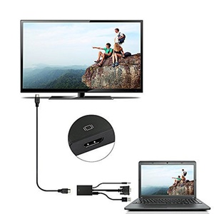 อะแดปเตอร์ VGA <span class=keywords><strong>เป็น</strong></span> HDTV ความละเอียด 1080P พร้อมช่องเสียบเสียง 3.5 มม. <span class=keywords><strong>สาย</strong></span><span class=keywords><strong>แปลง</strong></span> VGA ตัวผู้ <span class=keywords><strong>เป็น</strong></span> HDTV ตัวเมีย 19 พิน - Product Image 2