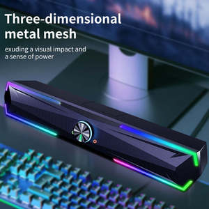 Altavoces Portátiles con Luz RGB Colorida RTS, Inalámbricos con Sonido Estéreo, Mini Bluetooth para Juegos de PC, Computadora, Teléfono Móvil - Product Image 5