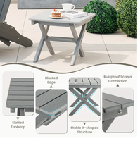 Treeents Tables pliantes en plastique HDPE pour l'extérieur Meilleure vente Tables de salon pliantes modernes pour jardin, balcon et ferme