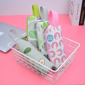 Inclusive Canvas Pencil Case Digital Printing Zipper Closure Korean Style School Office Use - Product Image 3